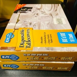 EJY Disposable Tablecovers two packages